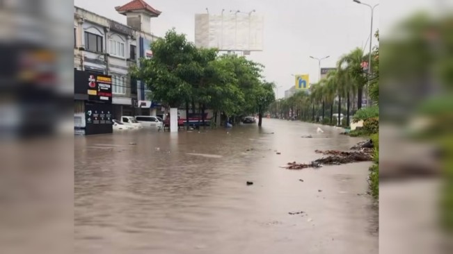 Banjir di Denpasar Bali. [X]